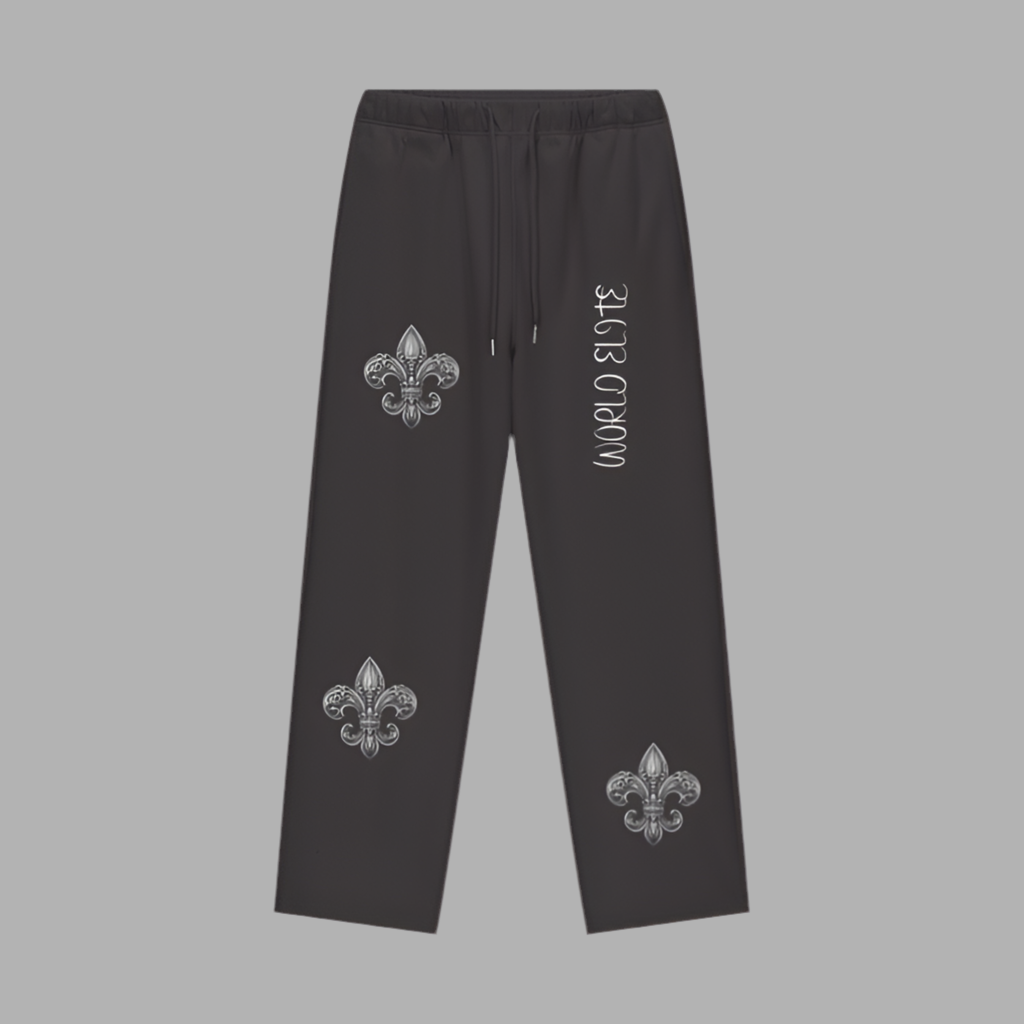 Track Pants WORLD ELITE FLEUR DE LYS very oversized