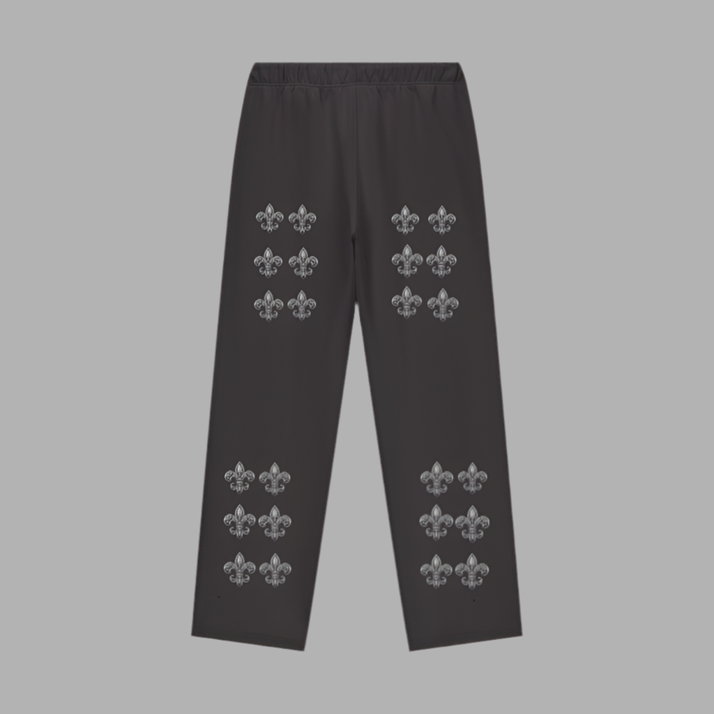 Track Pants WORLD ELITE FLEUR DE LYS very oversized