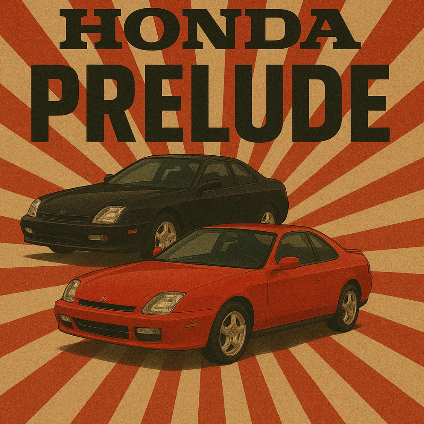 Triple Honda Prelude Print